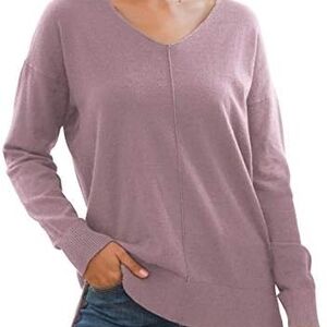 Jouica Curved V-Neck Sweater